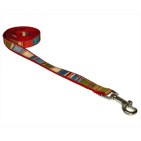 FLYFREE STRIPE-RED-MULTI1-L 4 ft. Multi Stripe Dog LeashRed Extra Small FL685353